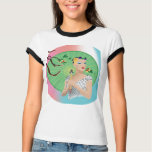 Asian-Inspired Pin-Up Portrait t-shirts