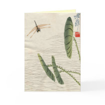 Asian Inspired Vintage Cards - Dragon Fly