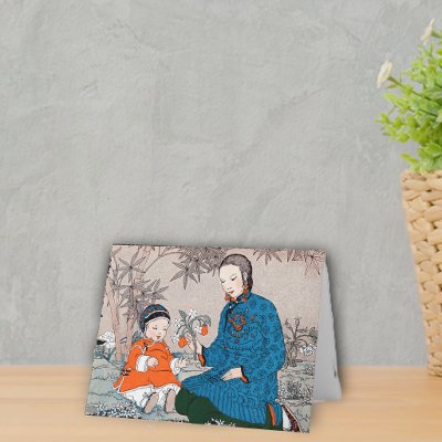 Asian Mother & Child Mother's Day Card by artbymar