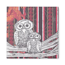 Asian Owls Magnet
