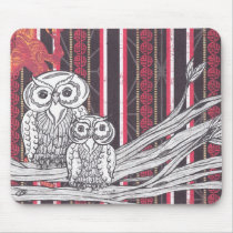 Asian Owls Mousepad