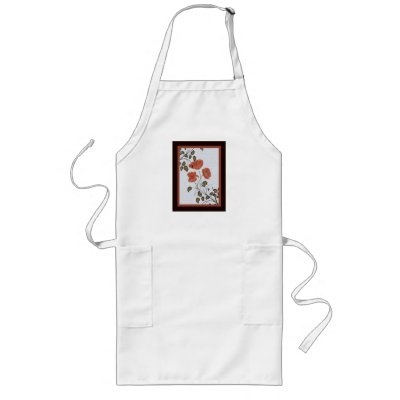 Asian Poppies Apron by sfcount