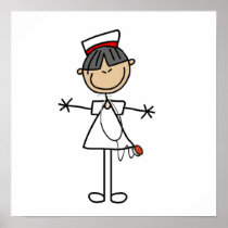 Asian Stick Figure Nurse T-shirts and Gifts