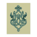 ASIAN TRIBAL TATTOO DESIGN BUDDHIST HINDU postcards