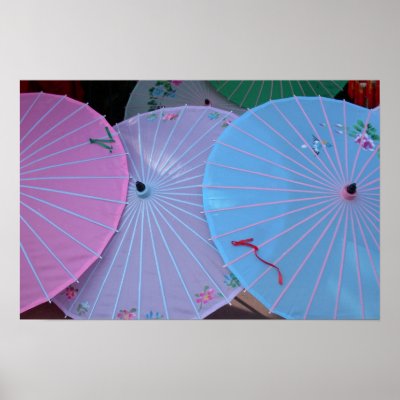 Asian Umbrellas Posters by PLindberg