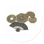 AsianCoins062109 Round Stickers