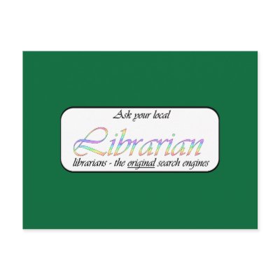 Ask a librarian post cards by friendlyspirit