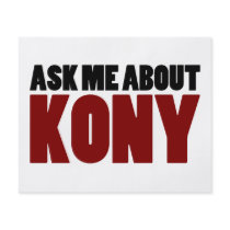 Ask About Kony 2012 Stop Joseph Kony Question Full Color Flyer