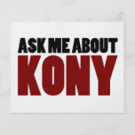 Ask About Kony 2012 Stop Joseph Kony Question Full Color Flyer