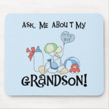 Ask About My Grandson Tshirts and Gifts Mousepad
