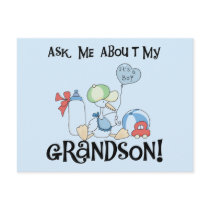 Ask About My Grandson Tshirts and Gifts Post Card