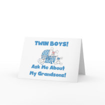 Ask About My Twin Grandsons Greeting Card