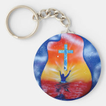 Ask and ya shall receive- man cross guitar key chains