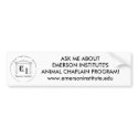 ASK ANIMAL CHAPLAIN BUMPER STICKER bumper stickers