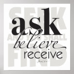 Ask Believe Receive posters