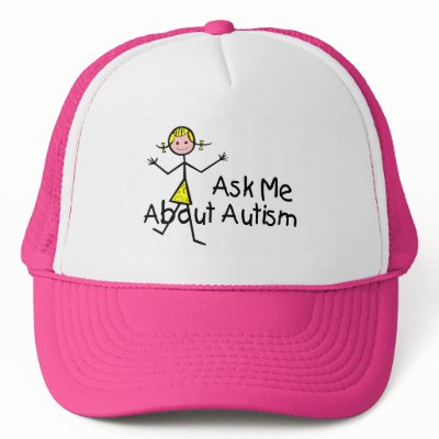 Ask Me About Autism (Girl 2) Hat by AutismZazzle