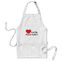 Ask Me About Autism (Heart) Aprons