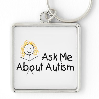 Ask Me About Autism Key Chains by TeeZazzle