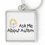 Ask Me About Autism keychains