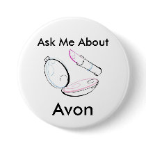 Ask Me About Avon - Round Button