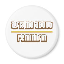 Ask Me About Feminism Refrigerator Magnets