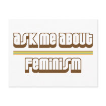 Ask Me About Feminism Postcard