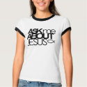 Ask Me About Jesus Ringer Shirt