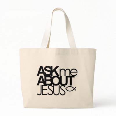 Ask Me About Jesus Tote Tote Bags by AskMeAboutJesus