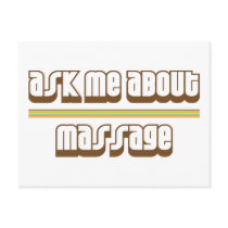 Ask Me About Massage Postcard