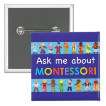 Ask me about MONTESSORI 2" Square Button
