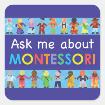 Ask me about MONTESSORI Square Stickers