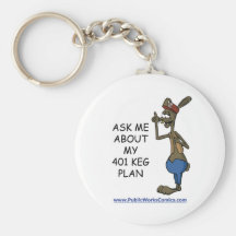 Ask Me About My 401 Keg Plan Key Chains