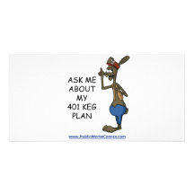 Ask Me About My 401 Keg Plan Personalised Photo Card