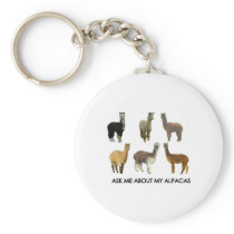Ask me about my alpacas keychain