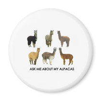 Ask me about my alpacas refrigerator magnet