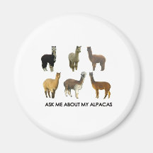 Ask me about my alpacas refrigerator magnet