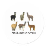 Ask me about my alpacas sticker