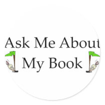 Ask Me About My Book Stickers