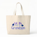 Ask me about my Grandson! Canvas Bag
