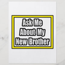 Ask Me About My New Brother Full Colour Flyer