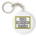 Ask Me About My New Son-In-Law Keychain