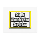 Ask Me About My New Son-In-Law Postcards