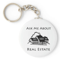 Ask Me About Real Estate Key Chain