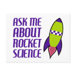 Ask me about Rocket Science Postcard