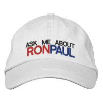 ASK ME ABOUT RON PAUL BALL CAP / HAT