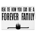 Ask me how you can be a forever family - Temple Cards