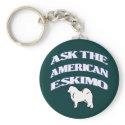 Ask The American eskimo keychains