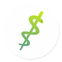 Äskulap Stab Asclepius staff Stickers