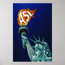 ASL enlightens Deaf people (24"x36") Print