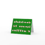ASL Graffiti No L Red for Christmas on Green Damas Cards